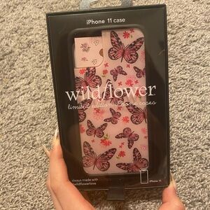 Wildflower iPhone 11 pink butterfly case